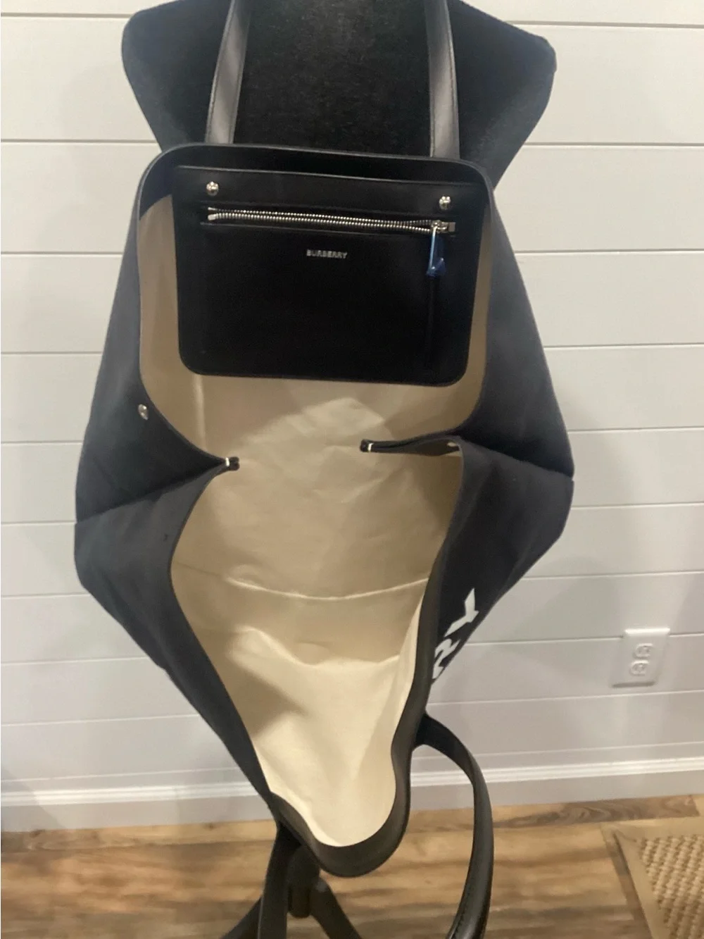Burberry Black Canvas 'BURBERRY LONDON ENGLAND' Tote